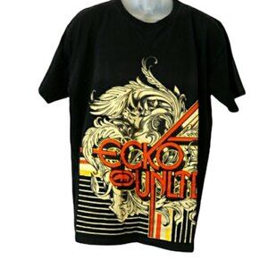 Ecko Unlimited Rhinoceros Graphic Tattoo Style T-shirt Spellout Logo XL